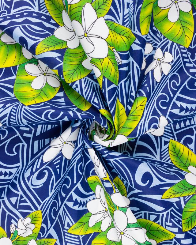 Polynesian fabric MANA Blue - Tissushop